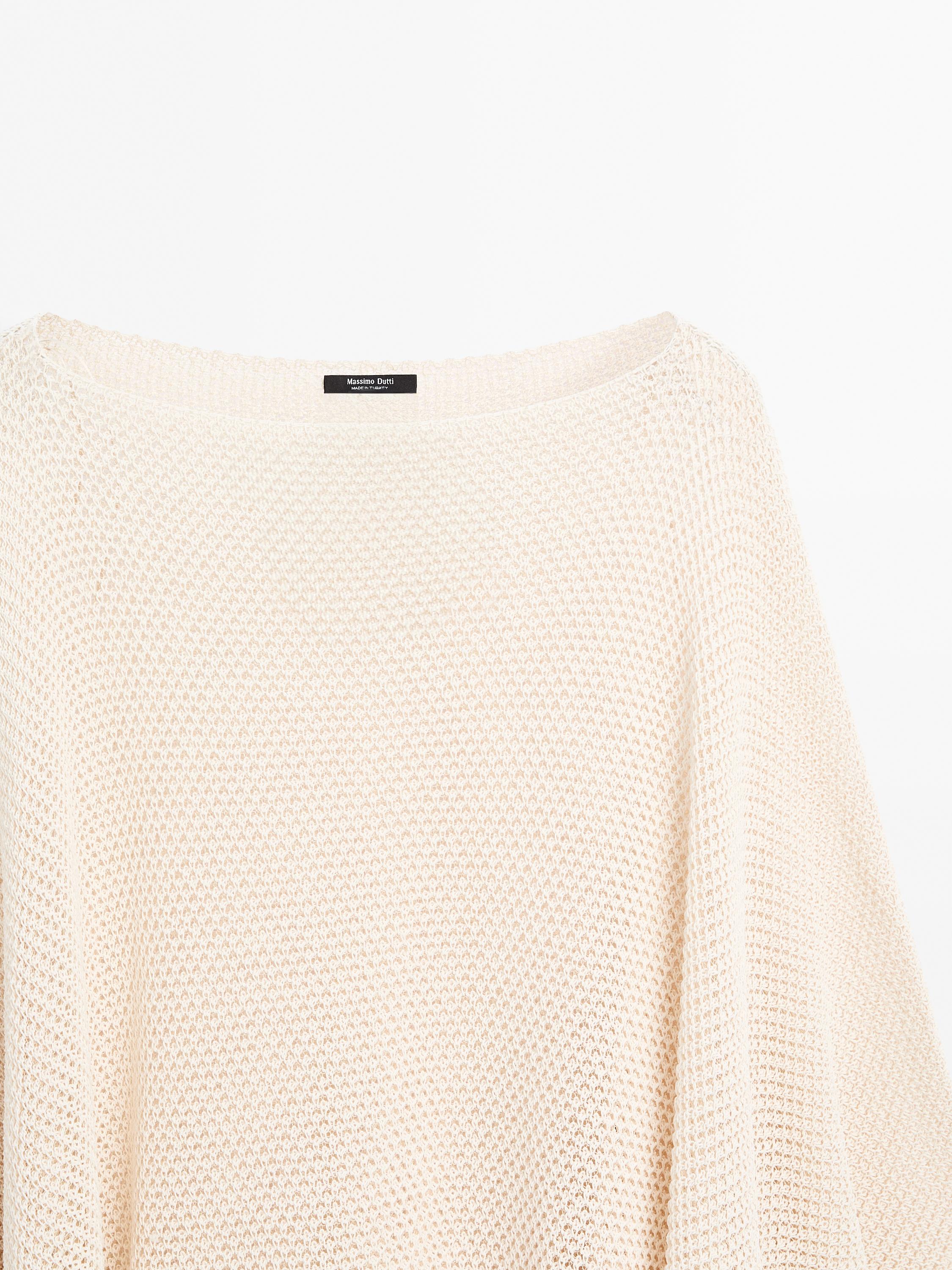 Textured knit cape